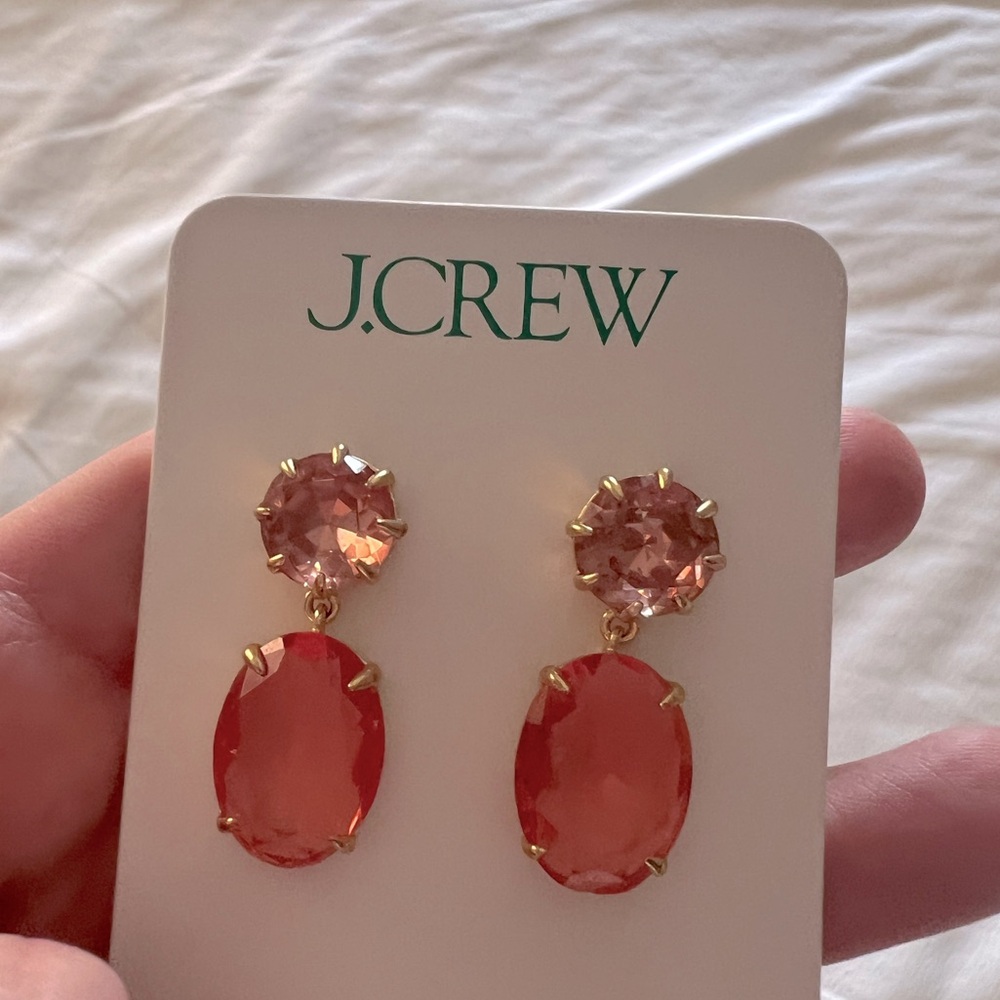J Crew gem drop earrings New